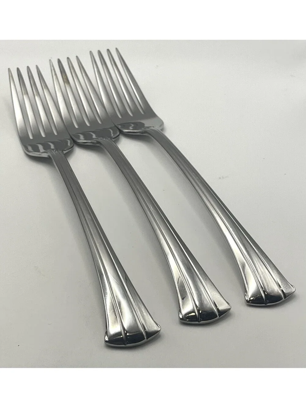(3) Gorham TRILOGY Stainless 18/8 Dinner Fork Lot ~ 8”